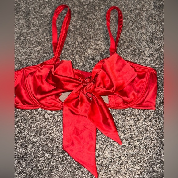 Adore Me Unlined Bow Bra Plus-Size Satin Balconette Bra with Underwire Size 2X - Picture 2 of 12